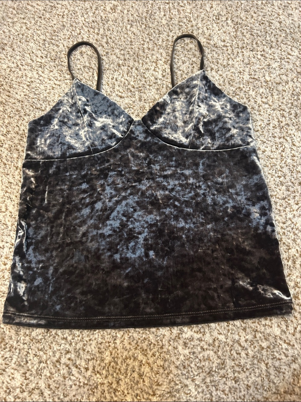 American Eagle Outfitters Crushed Velvet Spaghetti Strap Cami -NEVER WORN
